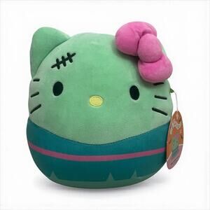 NWT Hello Kitty Green & Blue Squishmallows Stuffed Plush